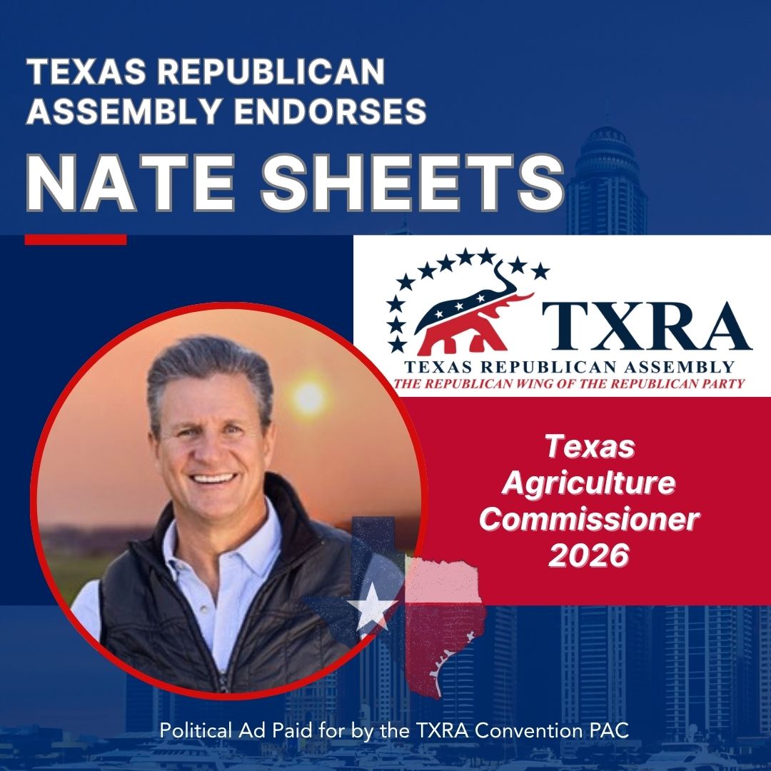 TXRA endorses Nate Sheets, Agriculture Commissioner 2026